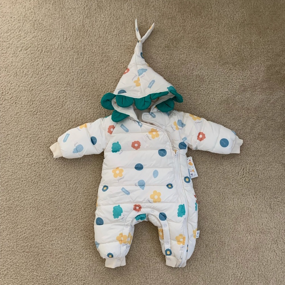 Super warm fleece toddler puffer snow suit